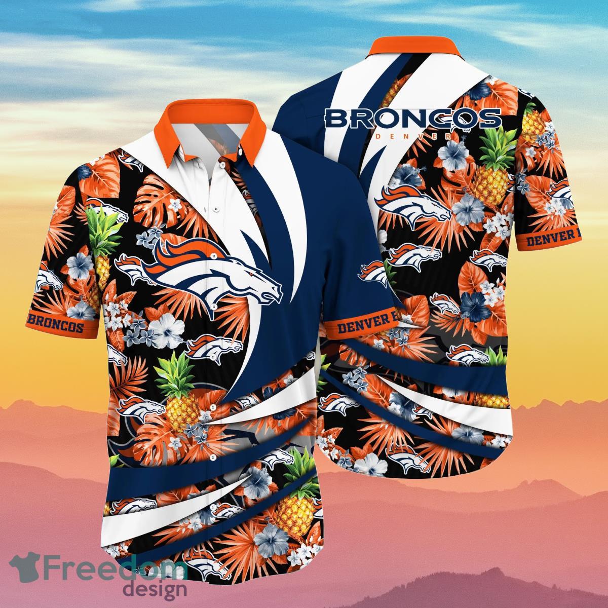 Denver Broncos NFL Flower Hawaiian Shirt Special Gift For Fans Denver Broncos NFL Flower Hawaiian Shirt Special Gift For Fans