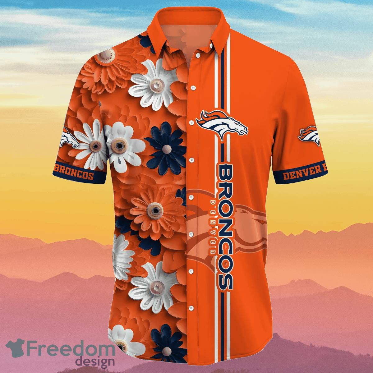 Denver Broncos NFL Flower Hawaiian Shirt Summer Football Best Gift For Fans