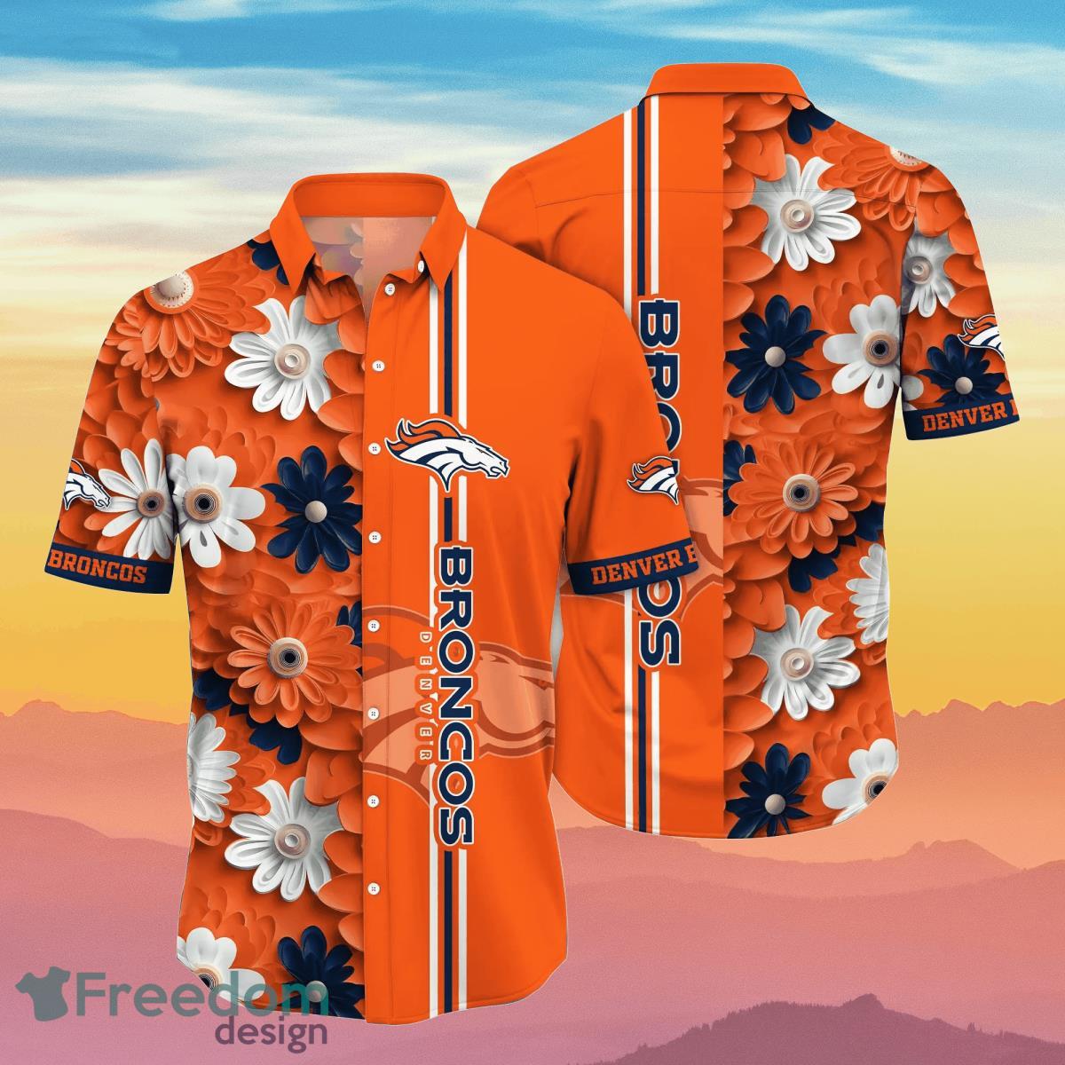Denver Broncos NFL Flower Hawaiian Shirt Summer Football Best Gift For Fans Denver Broncos NFL Flower Hawaiian Shirt Summer Football Best Gift For Fans