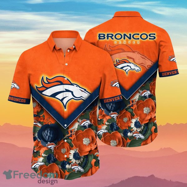 Denver Broncos NFL Flower Hawaiian Shirt Unique Gift For Men And Women Fans