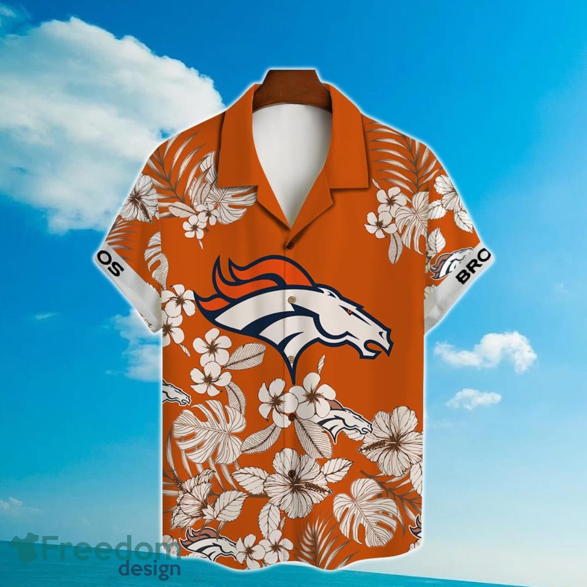 Denver Broncos NFL Hibiscus 2023 AOP Hawaiian Shirt For Men Women
