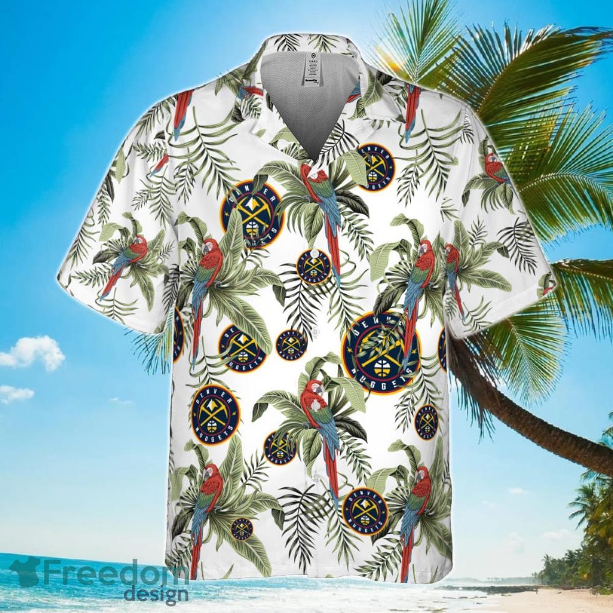 Denver Nuggets Tropical And Basketball Champions Pattern Print Hawaiian Shirt