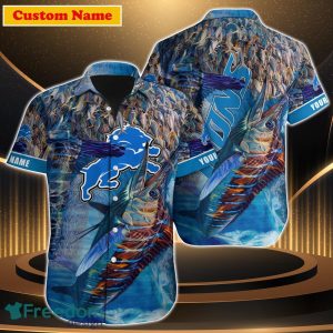 Detroit Lions NFL Custom Name Hawaiian Shirt For Men Women Style Gift For Real Fan