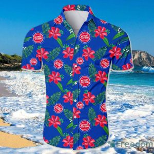 Detroit Pistons Hawaiian Shirt For Men And Women Small Flowers