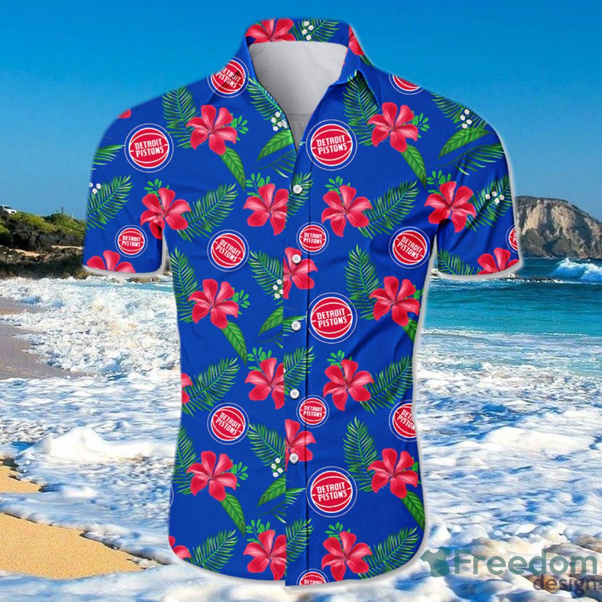 Detroit Pistons Hawaiian Shirt For Men And Women Small Flowers Detroit Pistons Hawaiian Shirt For Men And Women Small Flowers