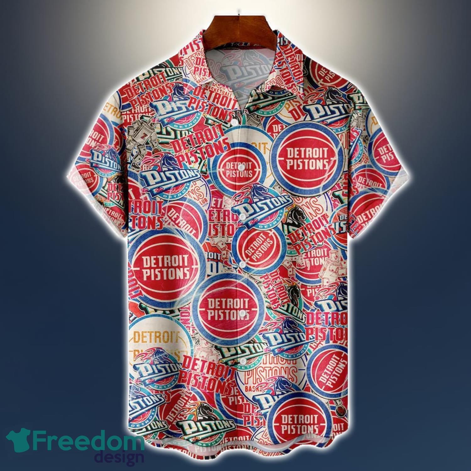 Detroit Pistons Logo All Printed 3D Hawaiian Shirt For Fans NBA Hawaiian Shirt Detroit Pistons Logo All Printed 3D Hawaiian Shirt For Fans NBA Hawaiian Shirt