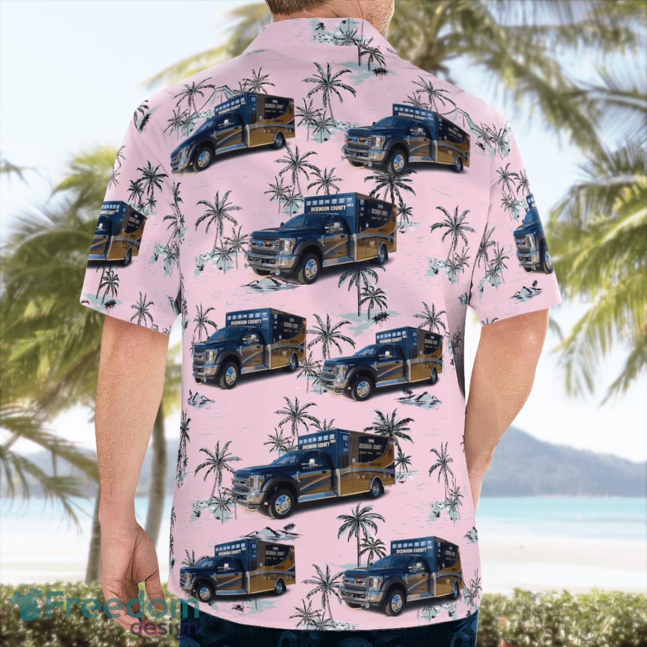 Dickinson County EMS Beach Hawaiian Shirt Gift For Summer Holiday Dickinson County EMS Beach Hawaiian Shirt Gift For Summer Holiday
