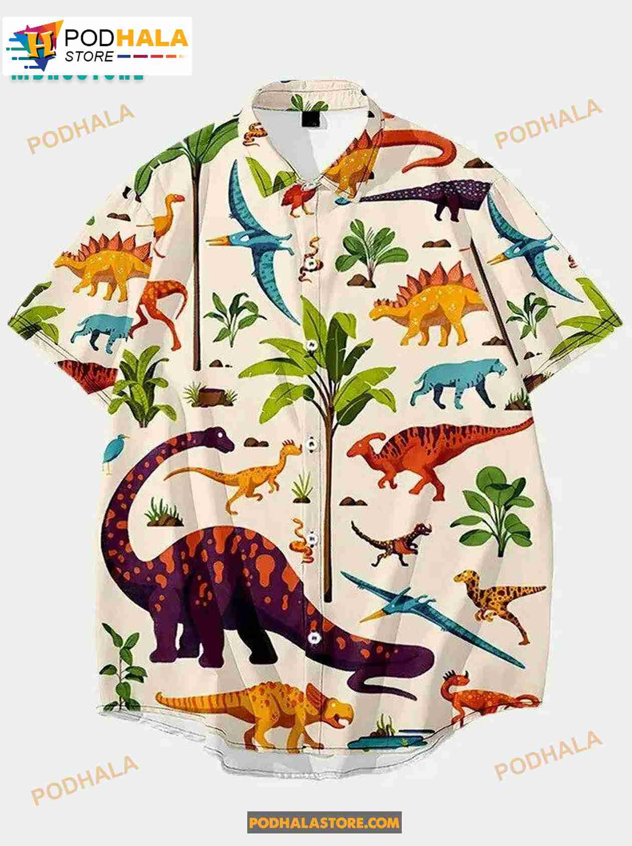 Dinosaurs-Cartoon-Beach-Summer-Beach-Vintage-Button-Down-Hawaiian-Shirt.jpg