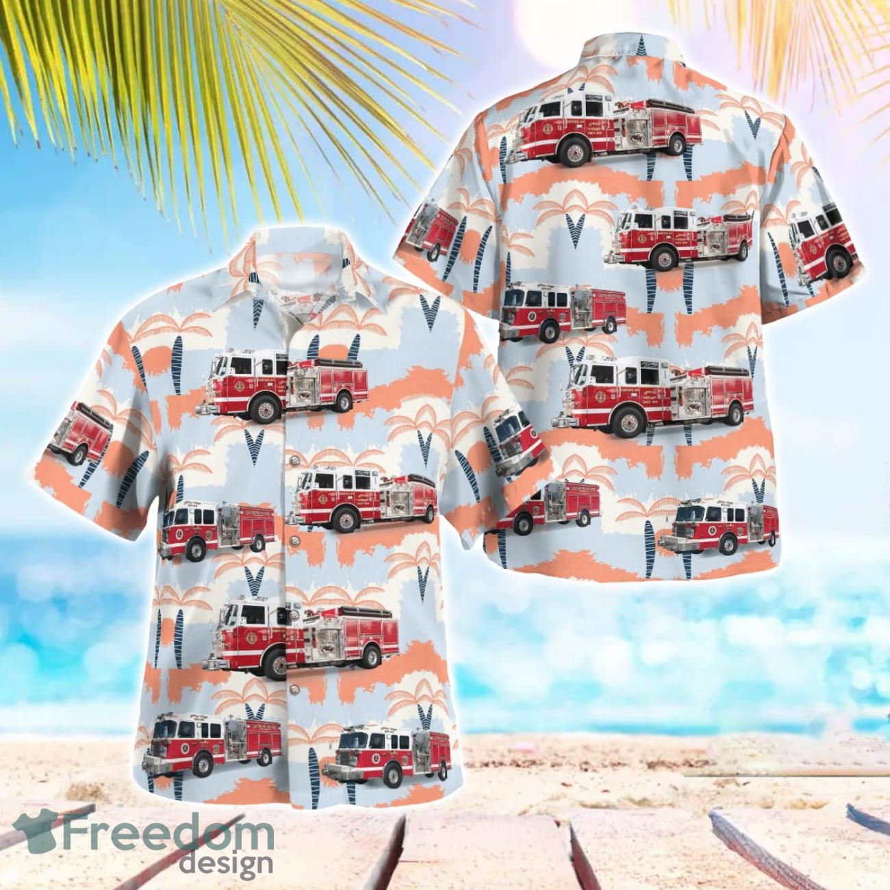 Easton Volunteer Fire Dept. MD 3D Hawaiian Shirt Easton Volunteer Fire Dept. MD 3D Hawaiian Shirt