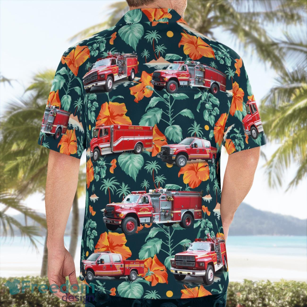 Ebbs Chapel Fire Department 3D Summer Aloha Hawaiian Shirt