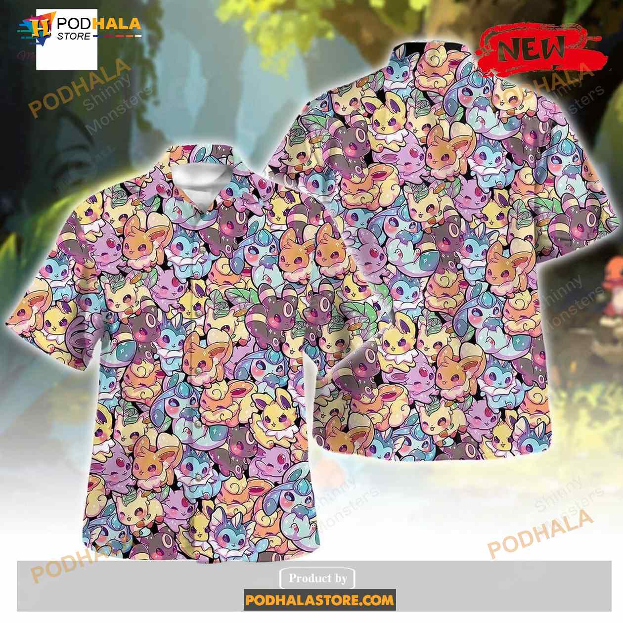 Eevee-Evolution-Cute-Pattern-For-Enjoy-Summer-Funny-Hawaiian-Shirt-1.jpg
