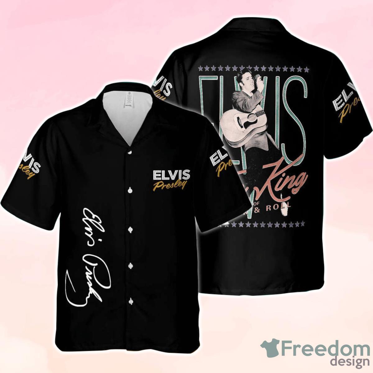 Elvis Presley The King Of Rock Hawaiian Shirt Perfect Gift Elvis Presley The King Of Rock Hawaiian Shirt Perfect Gift