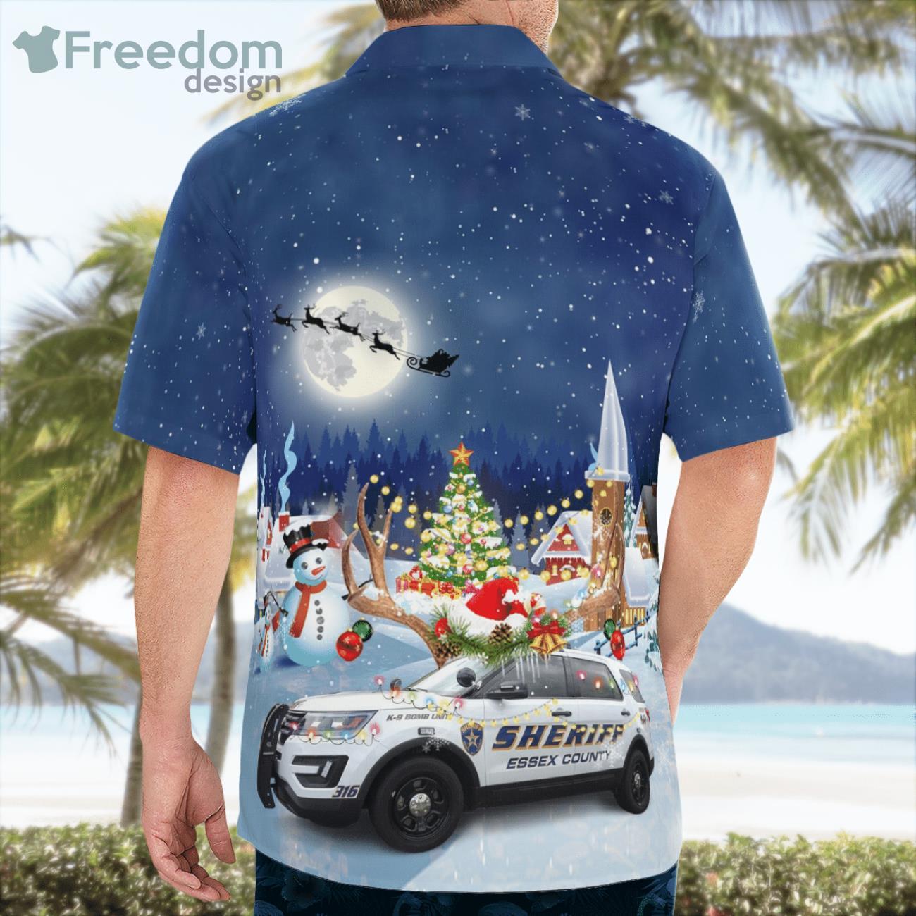 Essex County Sheriff Ford Police Interceptor Utility Christmas Hawaiian Shirt