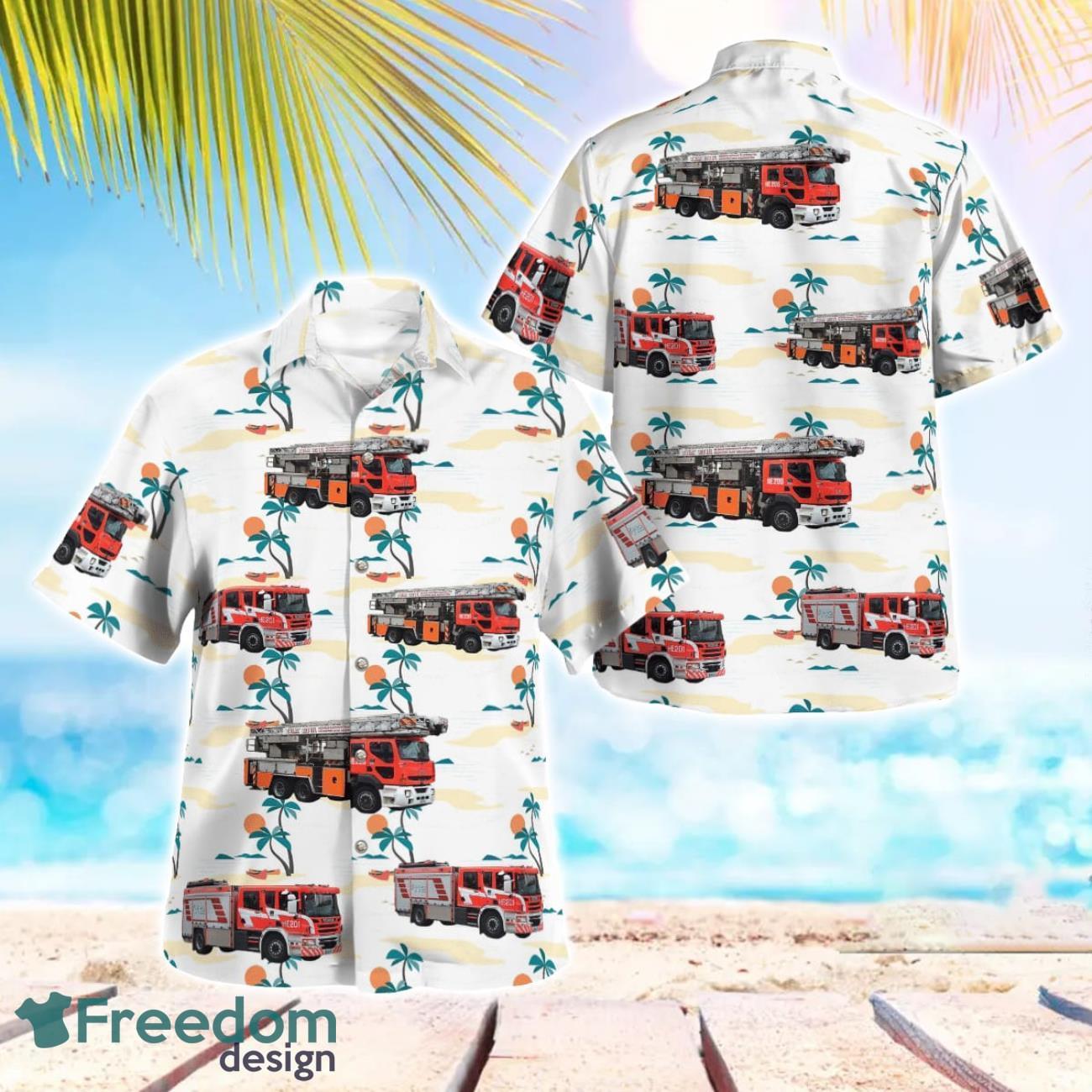 Finland Helsinki City Fire Brigade 3D Summer Aloha Hawaiian Shirt Finland Helsinki City Fire Brigade 3D Summer Aloha Hawaiian Shirt