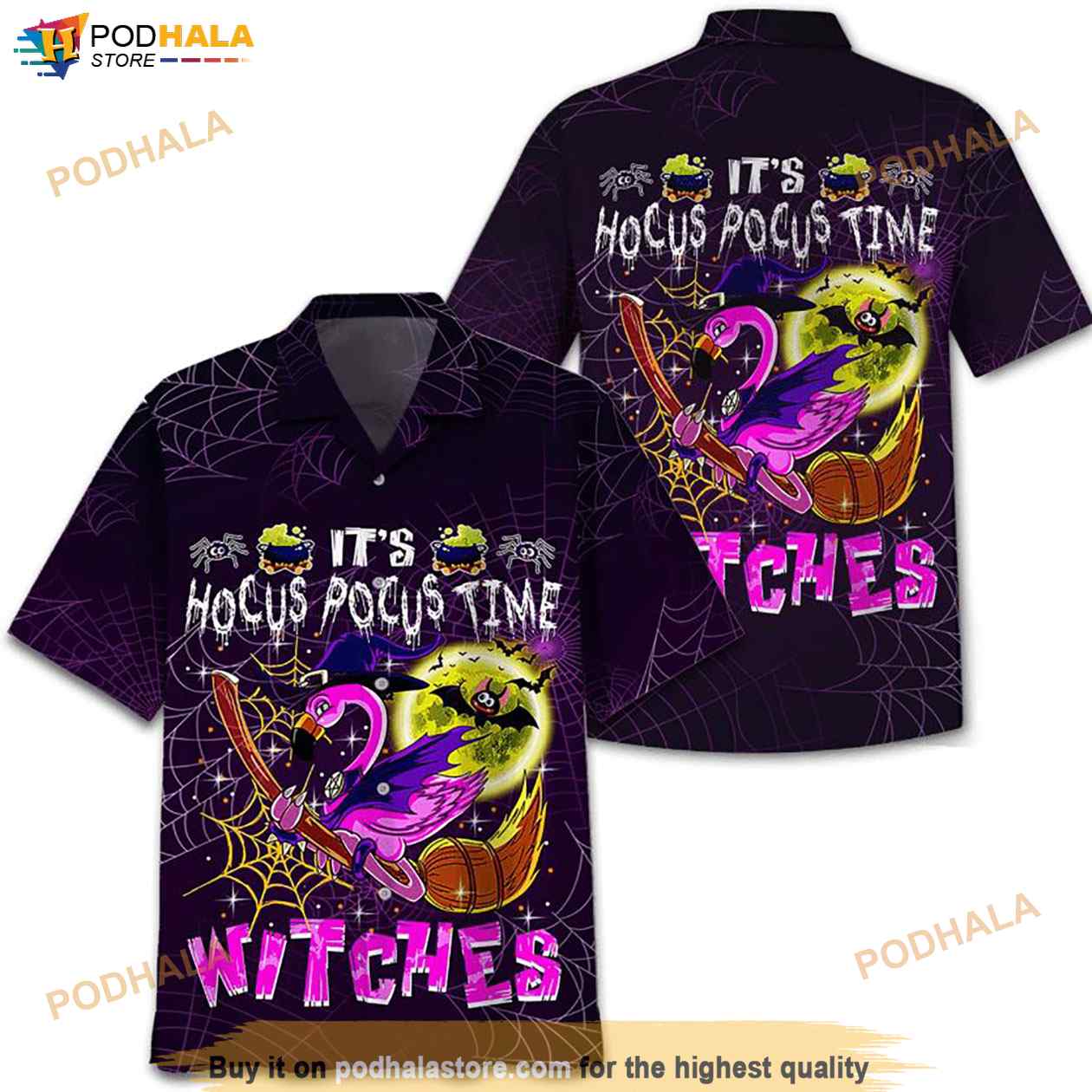 Flamingo-Witch-Its-Hocus-Pocus-Time-Witches-Print-Funny-Hawaiian-Shirt.jpg