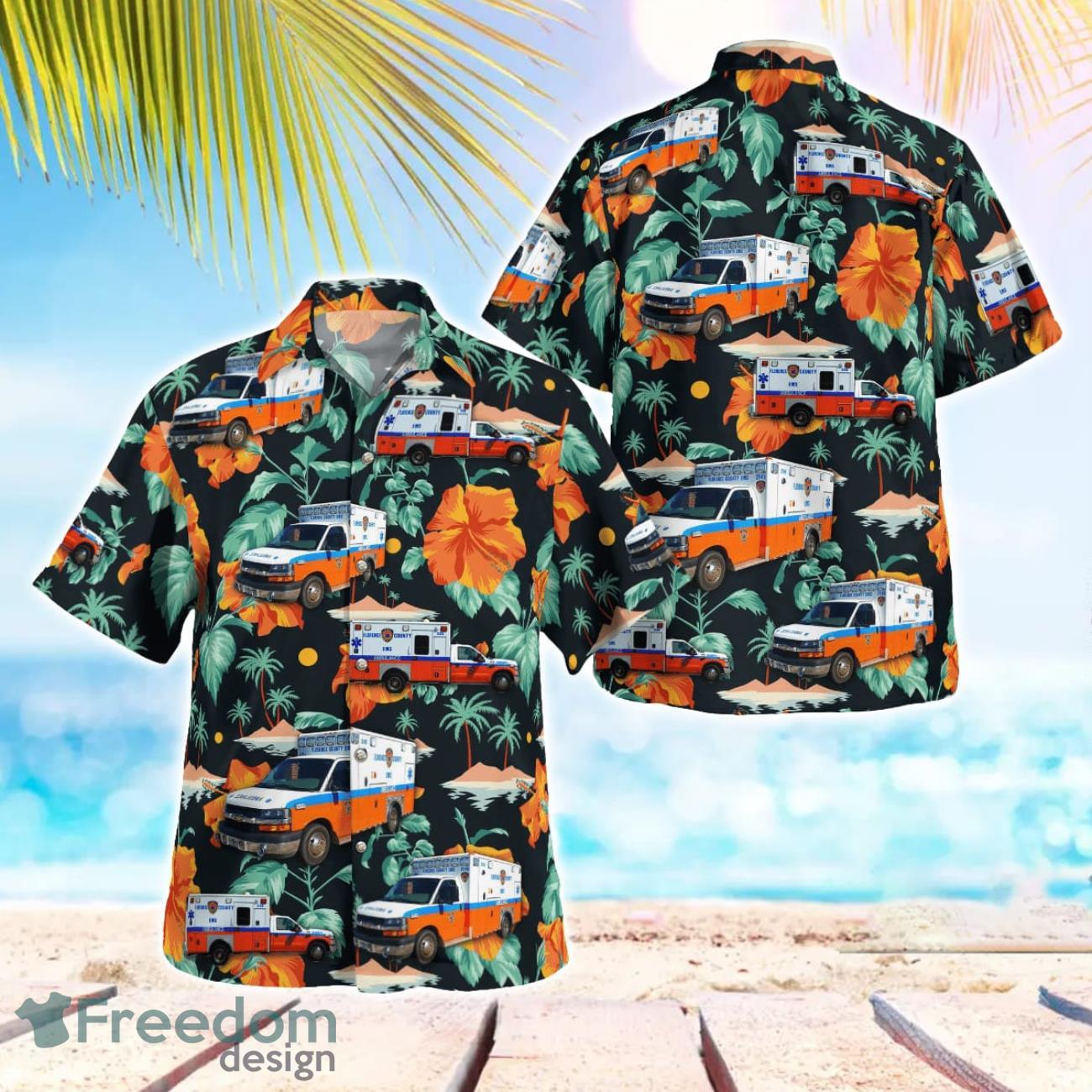 Florence County EMS Peer Support Team Beach Hawaiian Shirt Summer Gift Florence County EMS Peer Support Team Beach Hawaiian Shirt Summer Gift