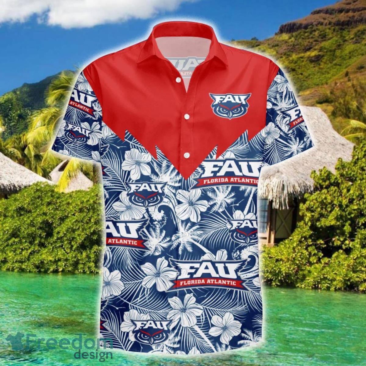 Florida-Atlantic-Owls-NCAA-Grunge-Polynesian-Tattoo-Hawaiian-Shirt-Sumer-Gift-For-Men-And-Women-1