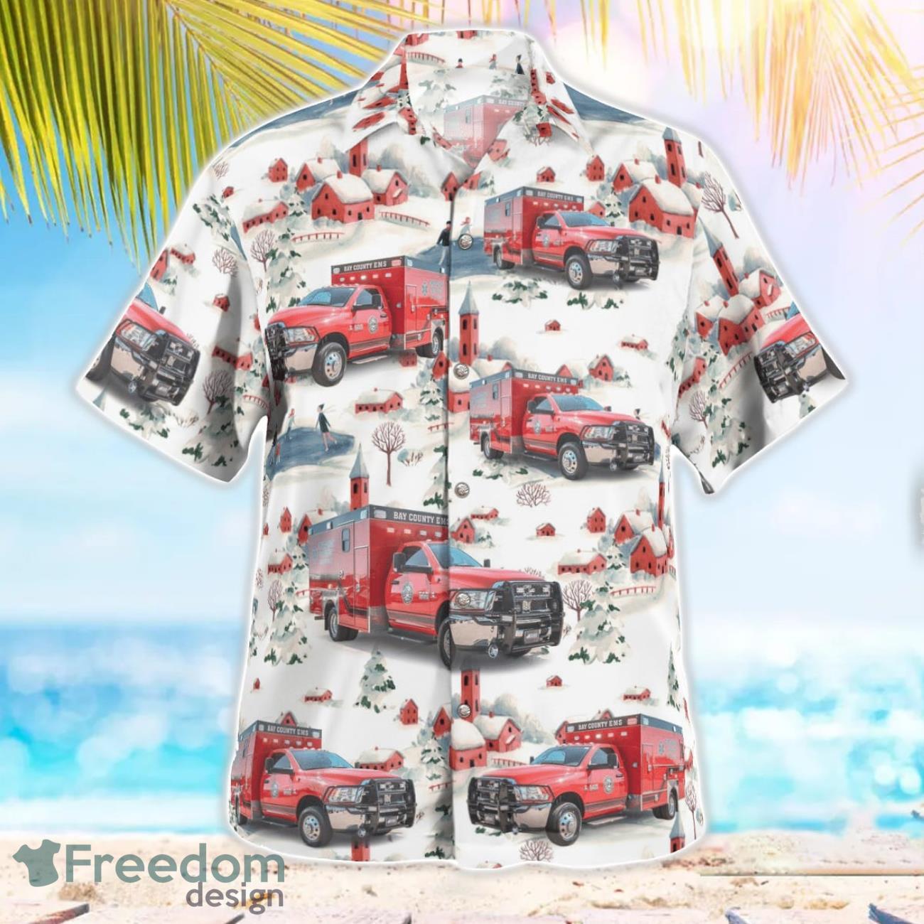 Florida Bay County EMS Christmas Hawaiian Shirt Beach Shirt For Men And Women