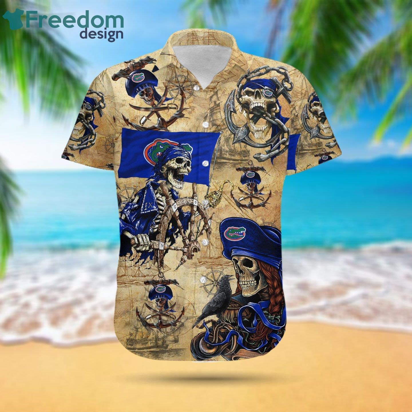 Florida Gators Pirates Fans Pirates Skull Hawaiian Shirt