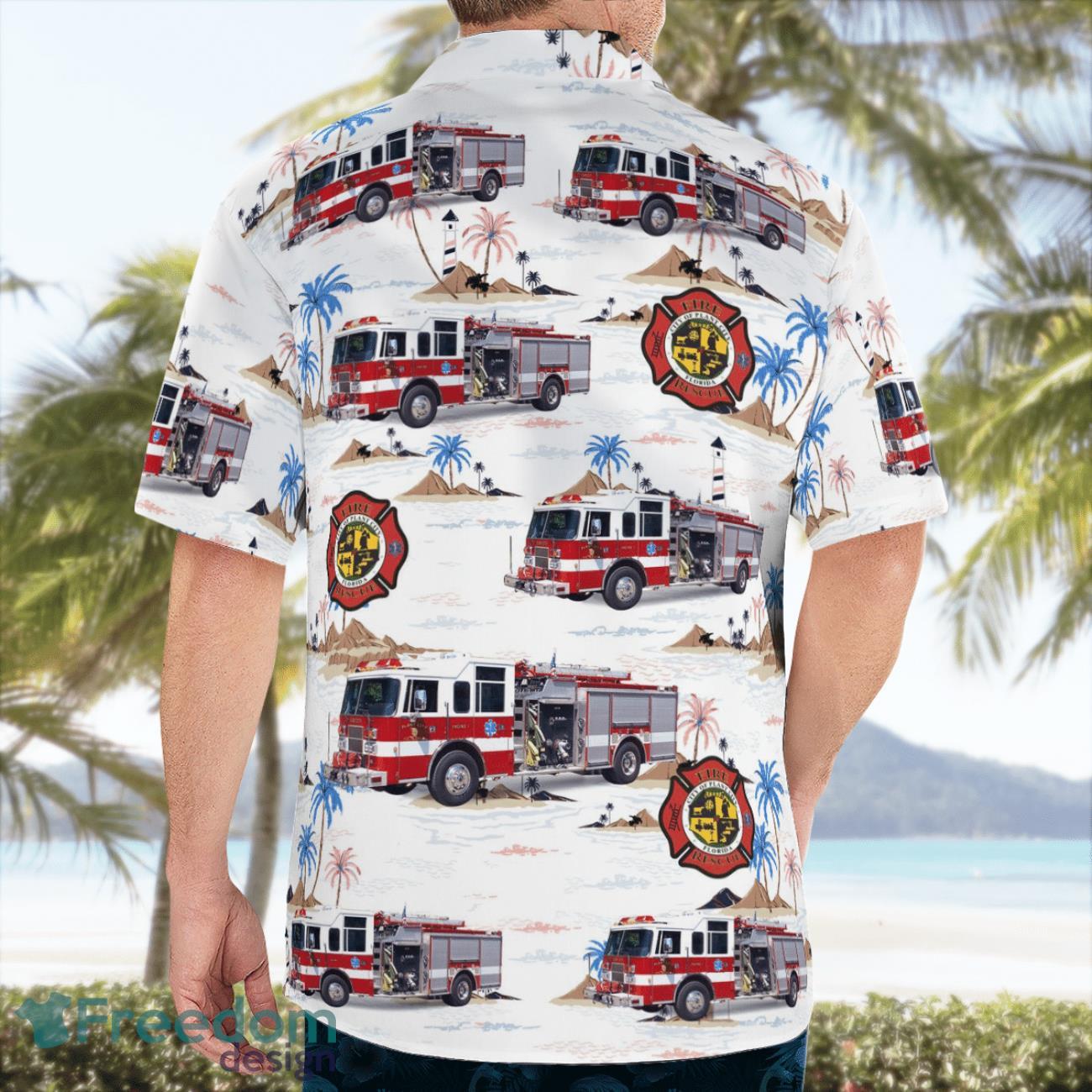 Plant City Fire Department 3D Hawaiian Shirt Plant City Fire Department 3D Hawaiian Shirt