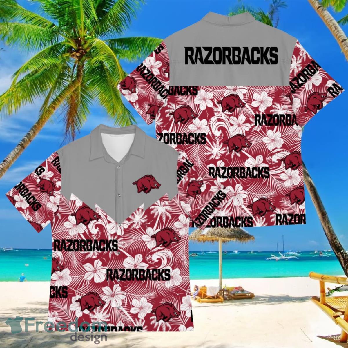 Football American Hawaii Shirt Tropical Beach Tree Arkansas Razorbacks Football American Hawaii Shirt Tropical Beach Tree Arkansas Razorbacks
