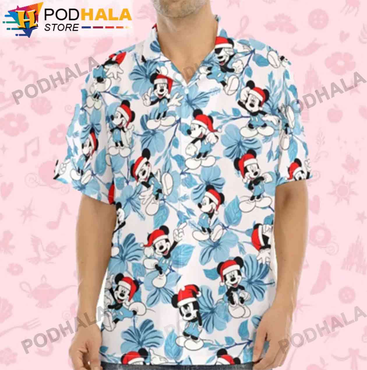 Funny-Disney-Mickey-Santa-Christmas-Mickey-Mouse-Hawaiian-Shirt.jpg