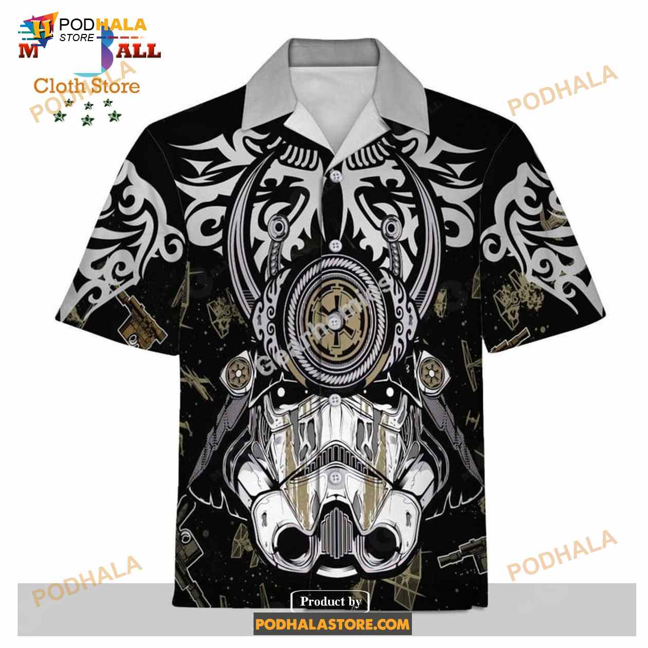 GearHomies Unisex Hawaiian Shirt Trooper Samurai 3D Apparel - Speechless