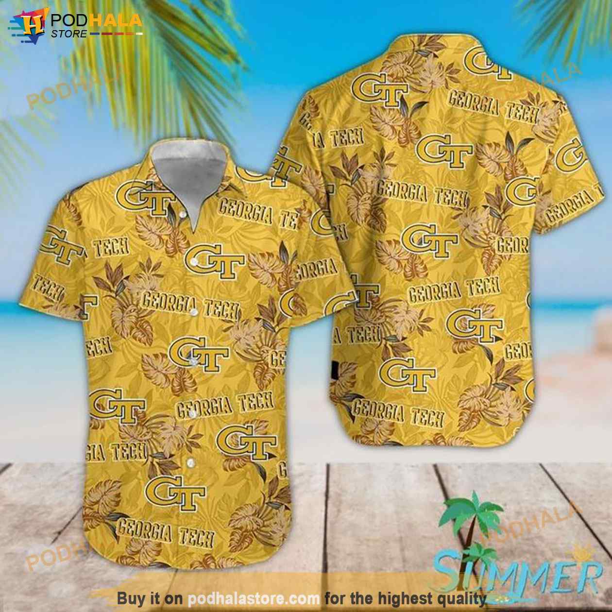 Georgia-Tech-Yellow-Funny-Hawaiian-Shirt-Hawaiian-Button-Up-Shirt.jpg