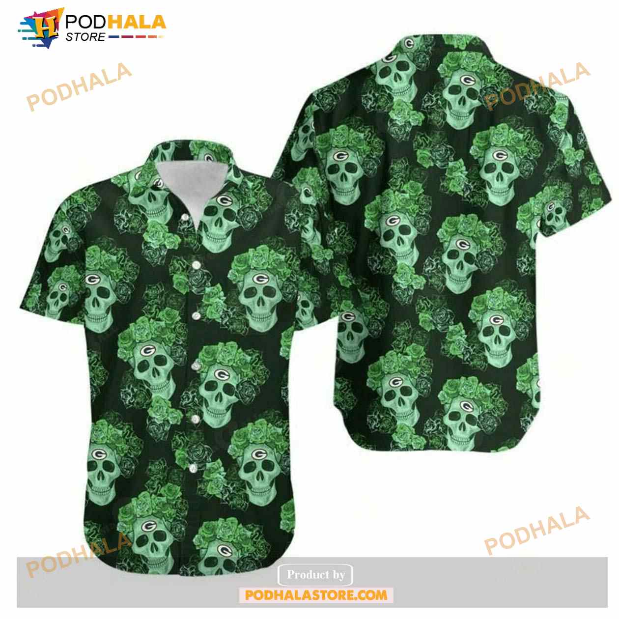 Green-Bay-Packers-Mystery-Skull-And-Flower-Hawaii-Shirt-Summer-Collections.jpg