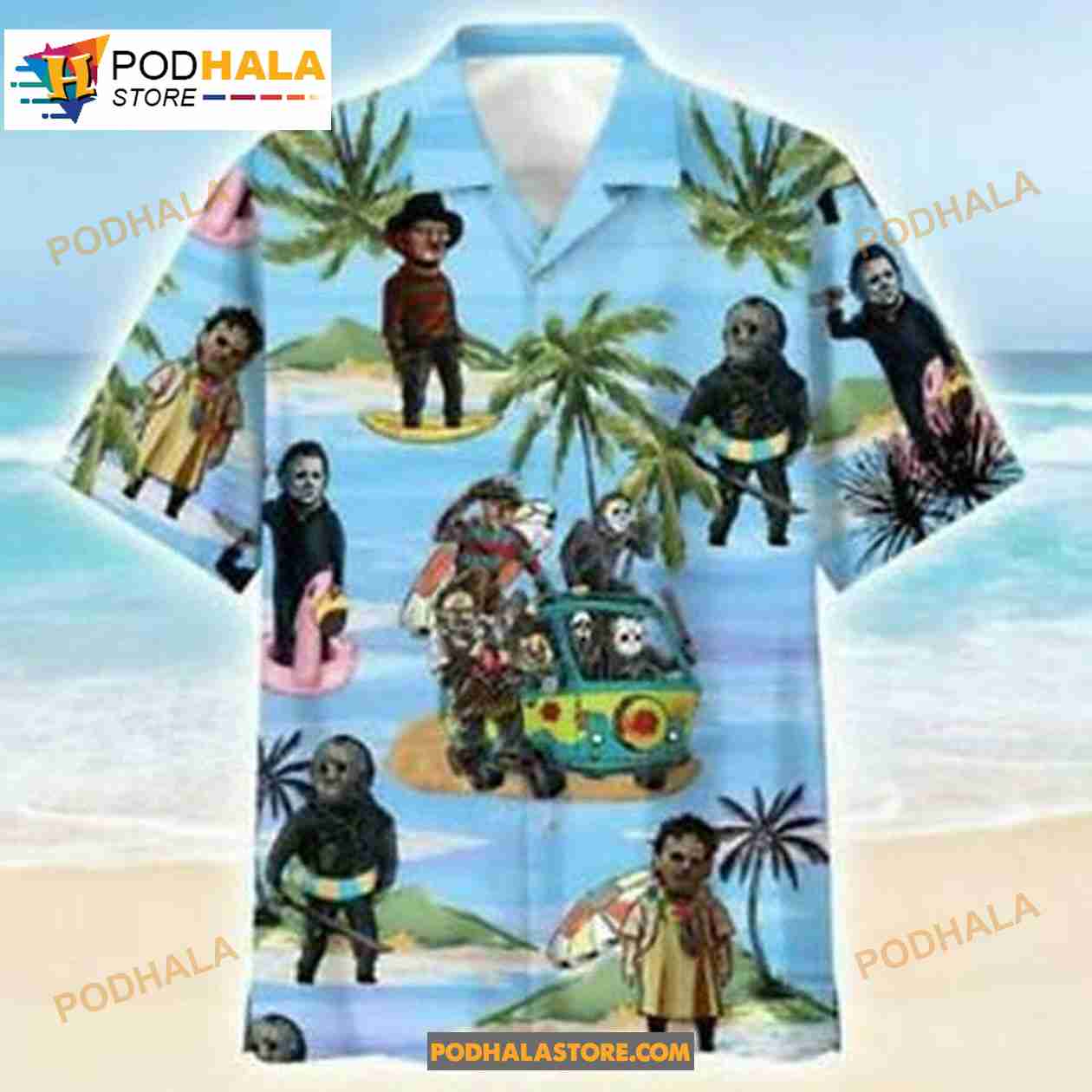 Horror-Movie-Characters-On-The-Beach-Aloha-Tropical-Button-Summer-Hawaiian-Shirt.jpg