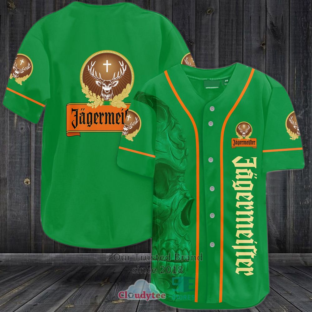 Jagermeister Skull Baseball Jersey Shirt - Beautiful Mom, beautiful daughter