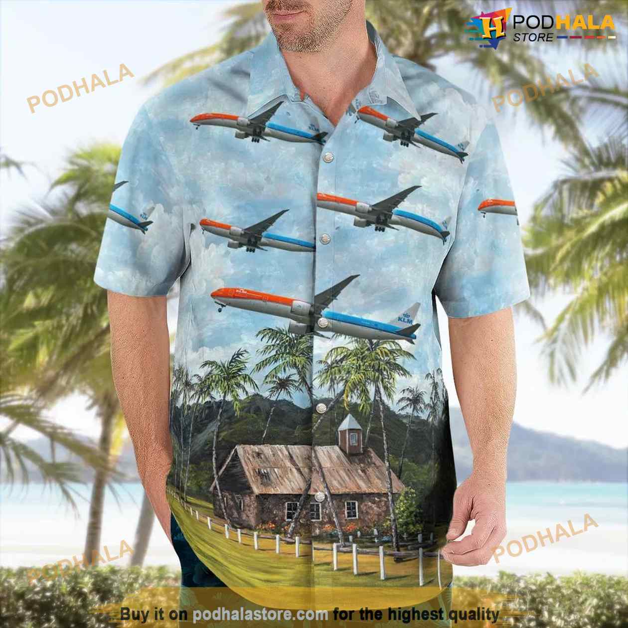 KLM Boeing 777-300 Special Scheme Hawaiian Shirt For Men And Women