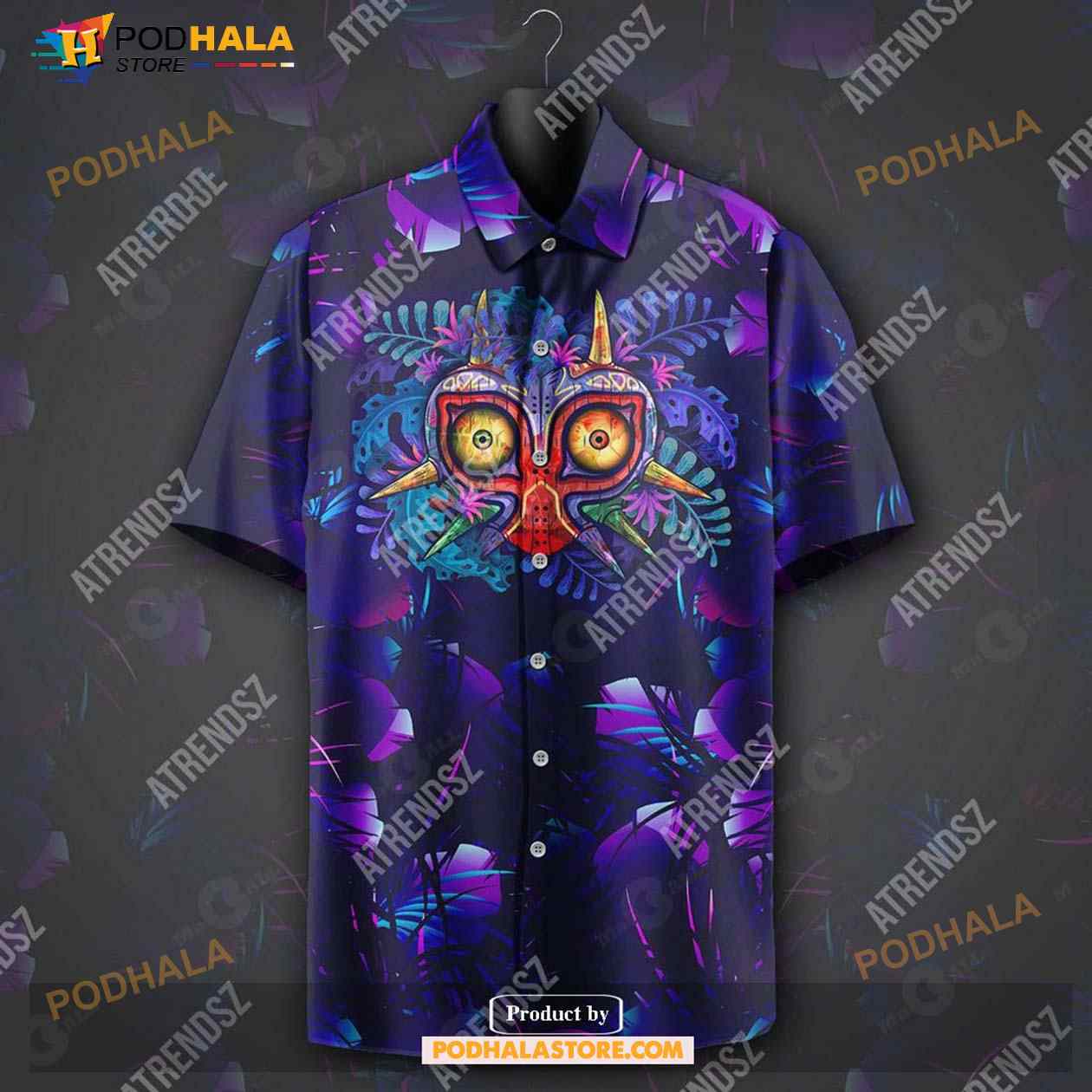 Legend-Of-Zelda-Shirt-Majoras-Mask-Tropical-Dark-Blue-Purple-Funny-Hawaiian-Shirt.jpg