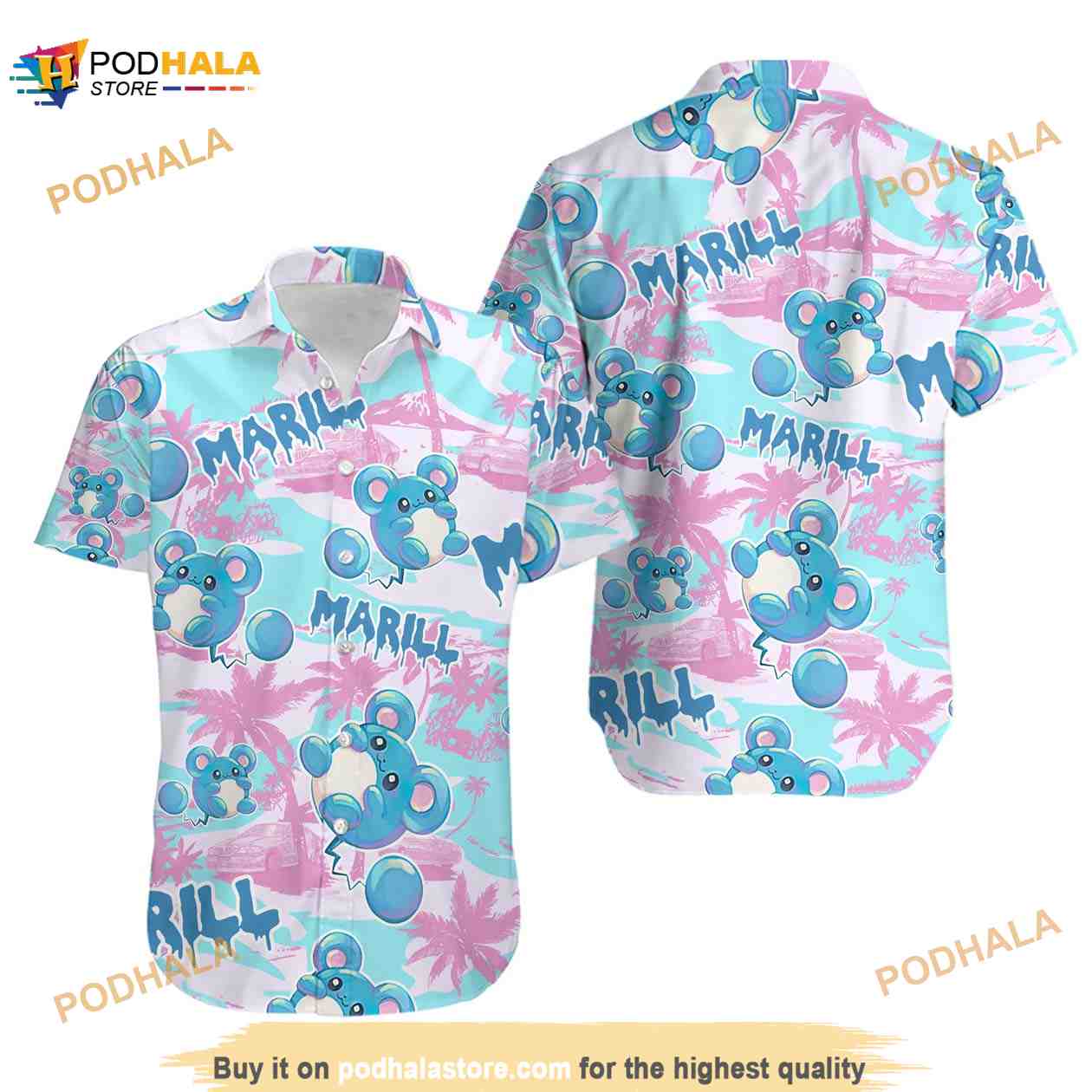 Marill-Hawaiian-Sea-Island-Pattern-Hawaiian-Shirt-Pkm-Birthday-Aloha-Shirt.jpg
