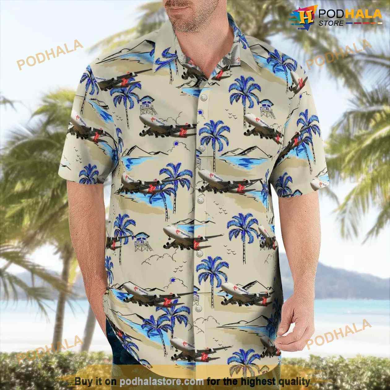 Martinair Boeing 747-400BCF Cheap Hawaiian Shirt