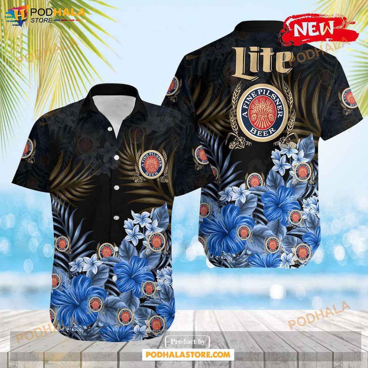 Miller-Lite-Tropical-Leaf-Black-Design-Hawaiian-Shirt.jpg