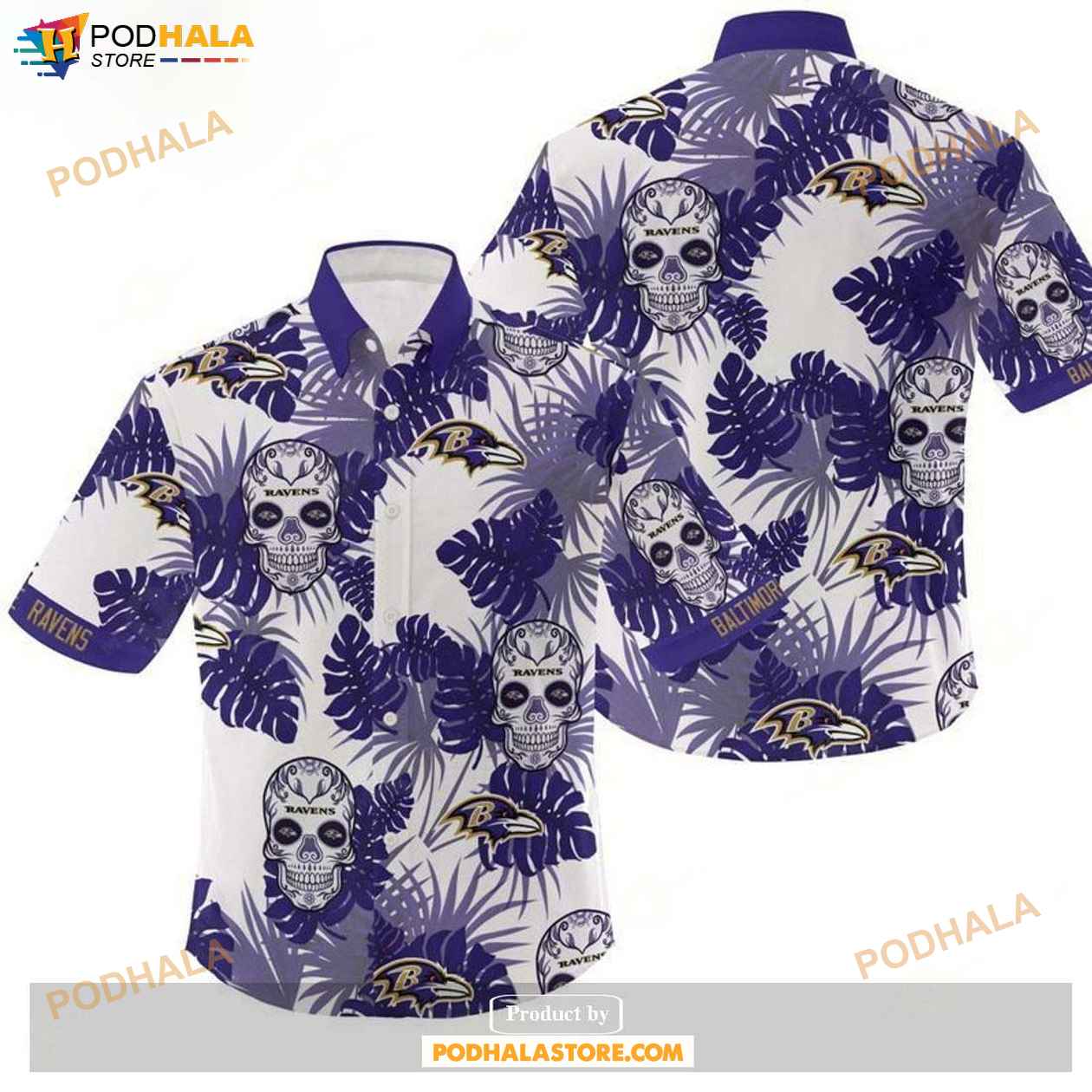NFL-Baltimore-Ravens-Candy-Skulls-Gift-For-Fan-Hawaiian-Graphic-Print-Shirt.jpg