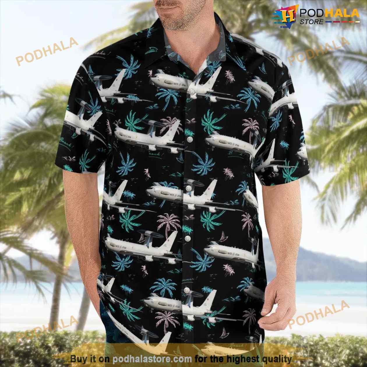 NATO Boeing E-3A Sentry (707-300) Hawaiian Shirt Outfit