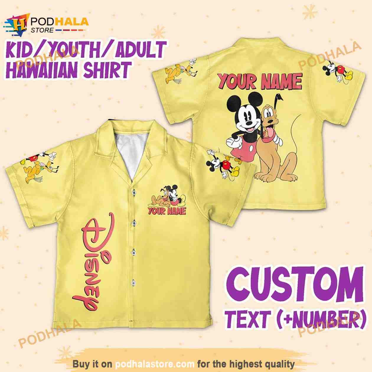 Personalize-Name-Disney-Mikey-Pluto-Yellow-Hawaiian-Shirt.jpg