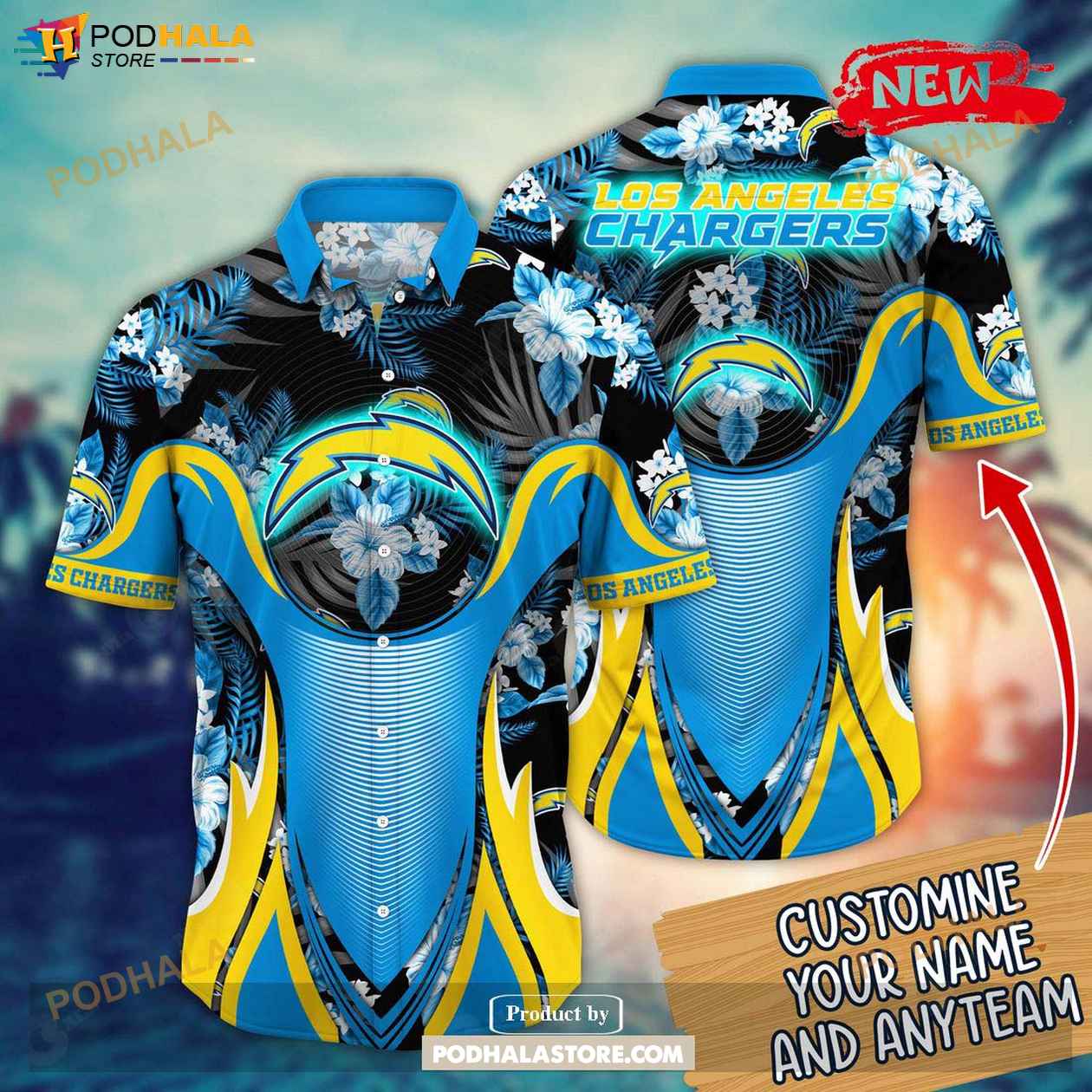 Personalized-Name-Los-Angeles-Chargers-NFL-Luxury-Flower-Summer-Football-Hawaiian-Shirt.jpg