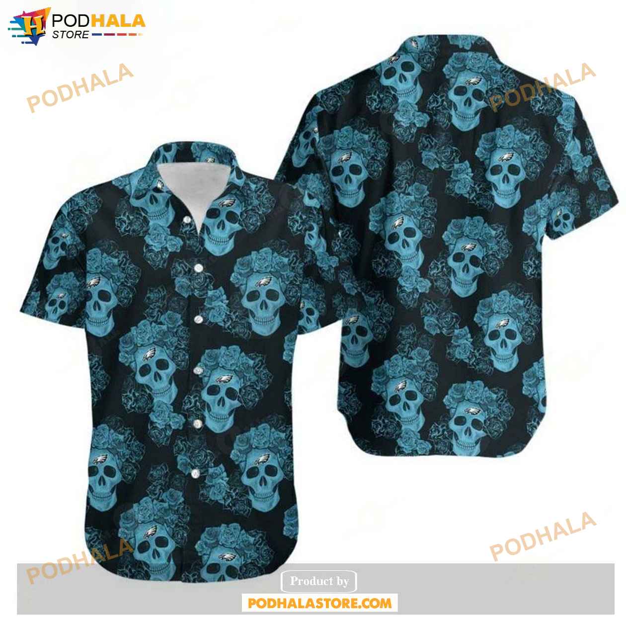 Philadelphia-Eagles-Mystery-Skull-And-Flower-Hawaii-Shirts-Summer-Collections.jpg