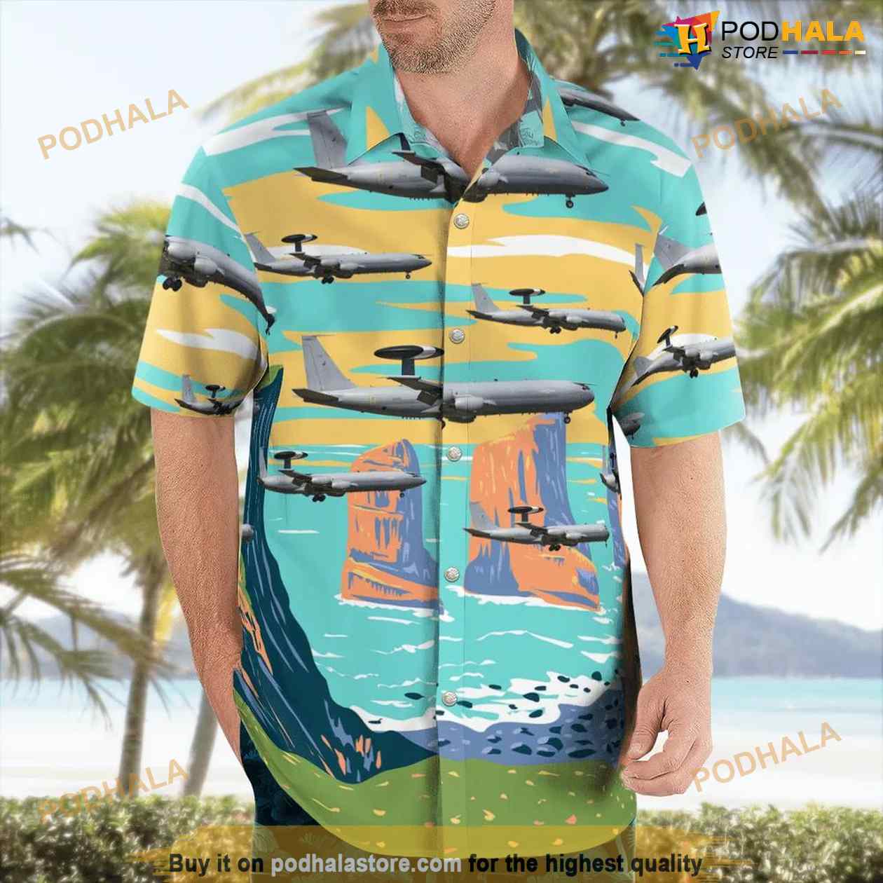 Royal Air Force Boeing E-3D Sentry AEW1 Hawaiian Shirt Man