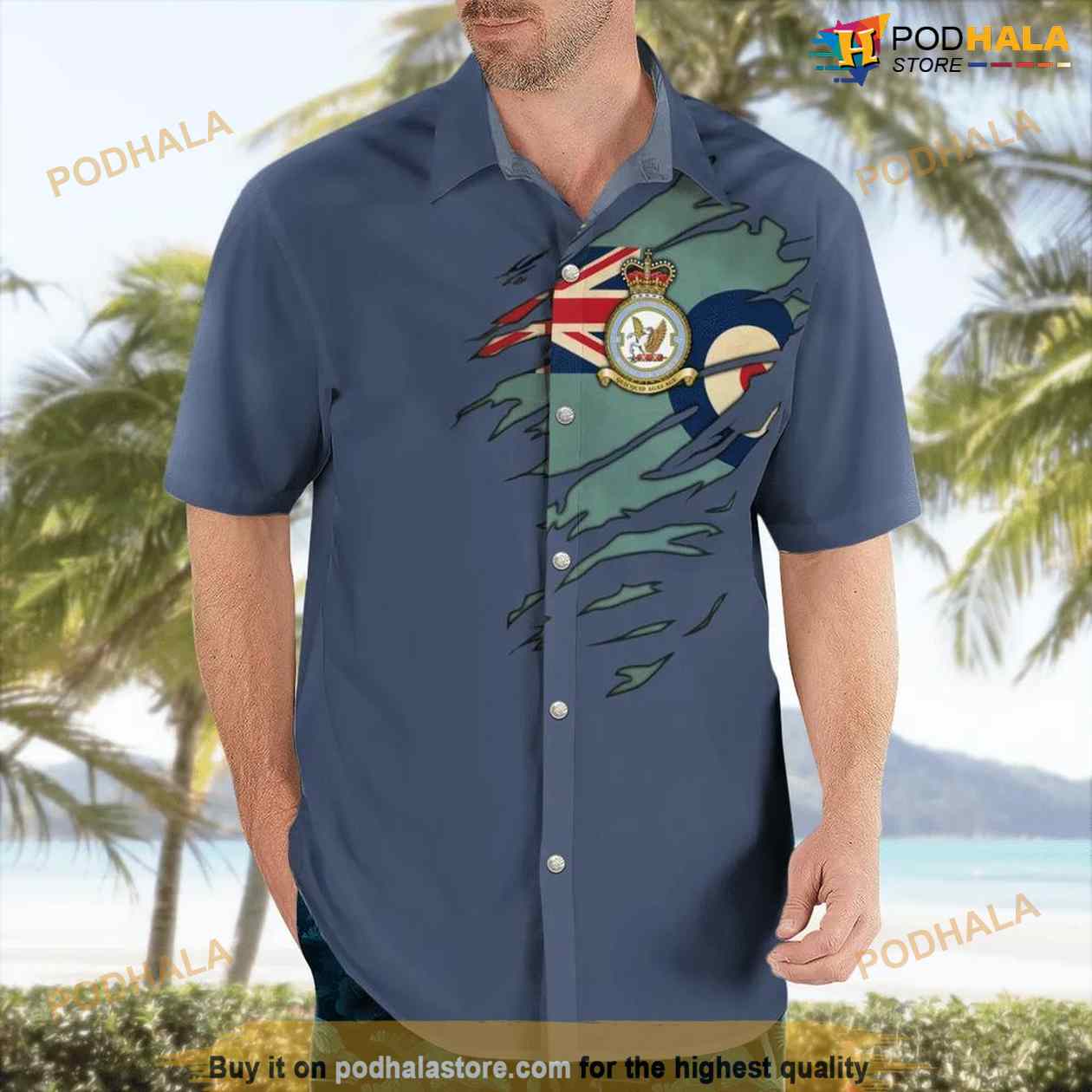 Royal Air Force No. 28 Squadron RAF Boeing Chinook HC.4 Hawaiian Shirt Outfit