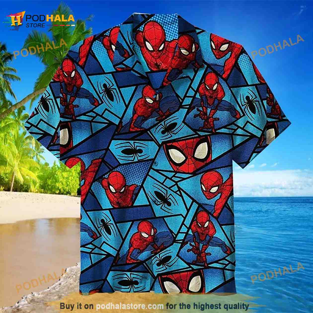 Spiderman-Hawaiian-Shirt-Vintage-Spiderman-Button-Up-Shirt-Avengers-Peter-Parker-Gift.jpg