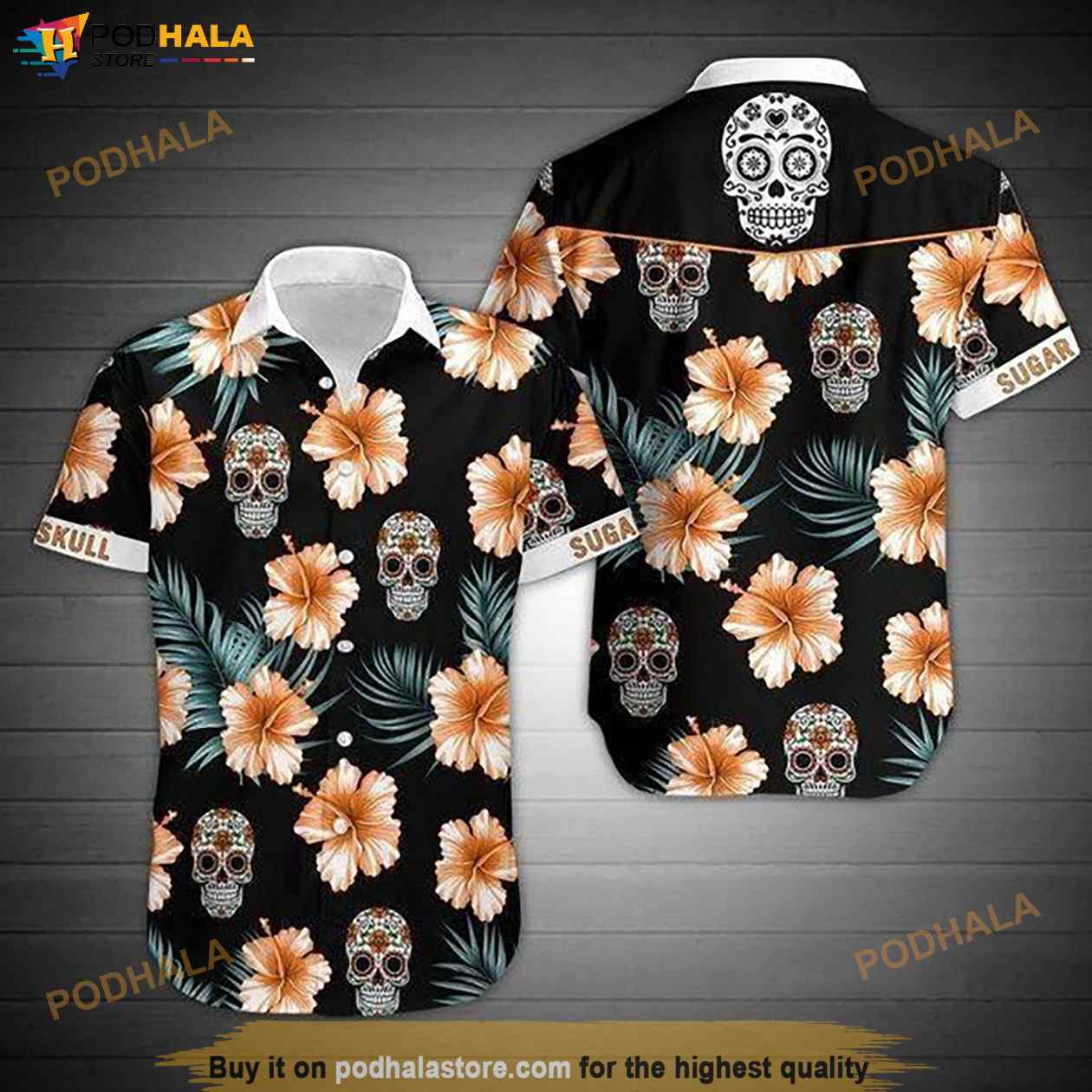 Sugar-Skull-And-Floral-Hawaiian-Shirt-Hawaiian-Button-Up-Shirt.jpg