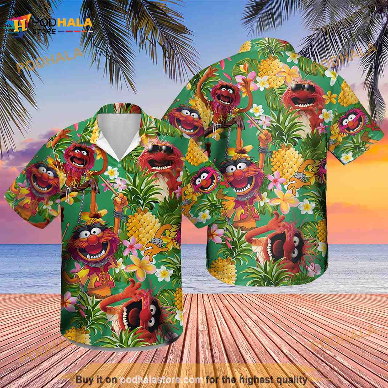 The-Muppet-Animal-Pineapple-Tropical-Hawaiian-Shirt.jpg