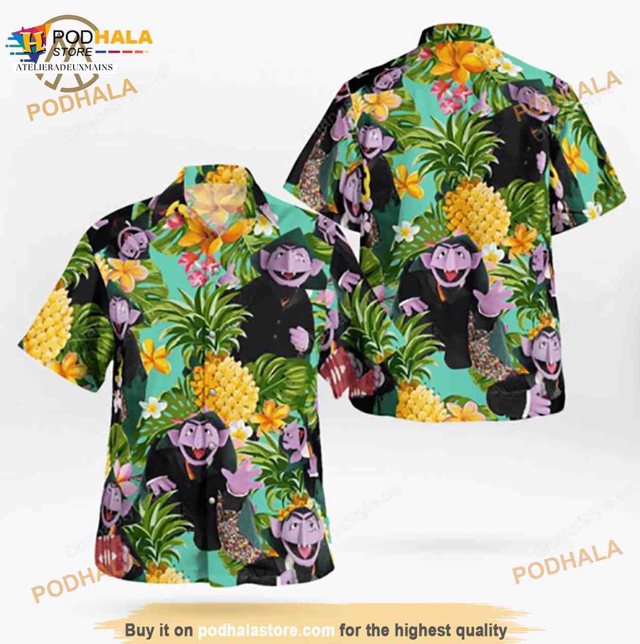 The-Muppet-Count-Von-Count-Pineapple-Tropical-Hawaiian-Shirt-Vacation-Shirt.jpg