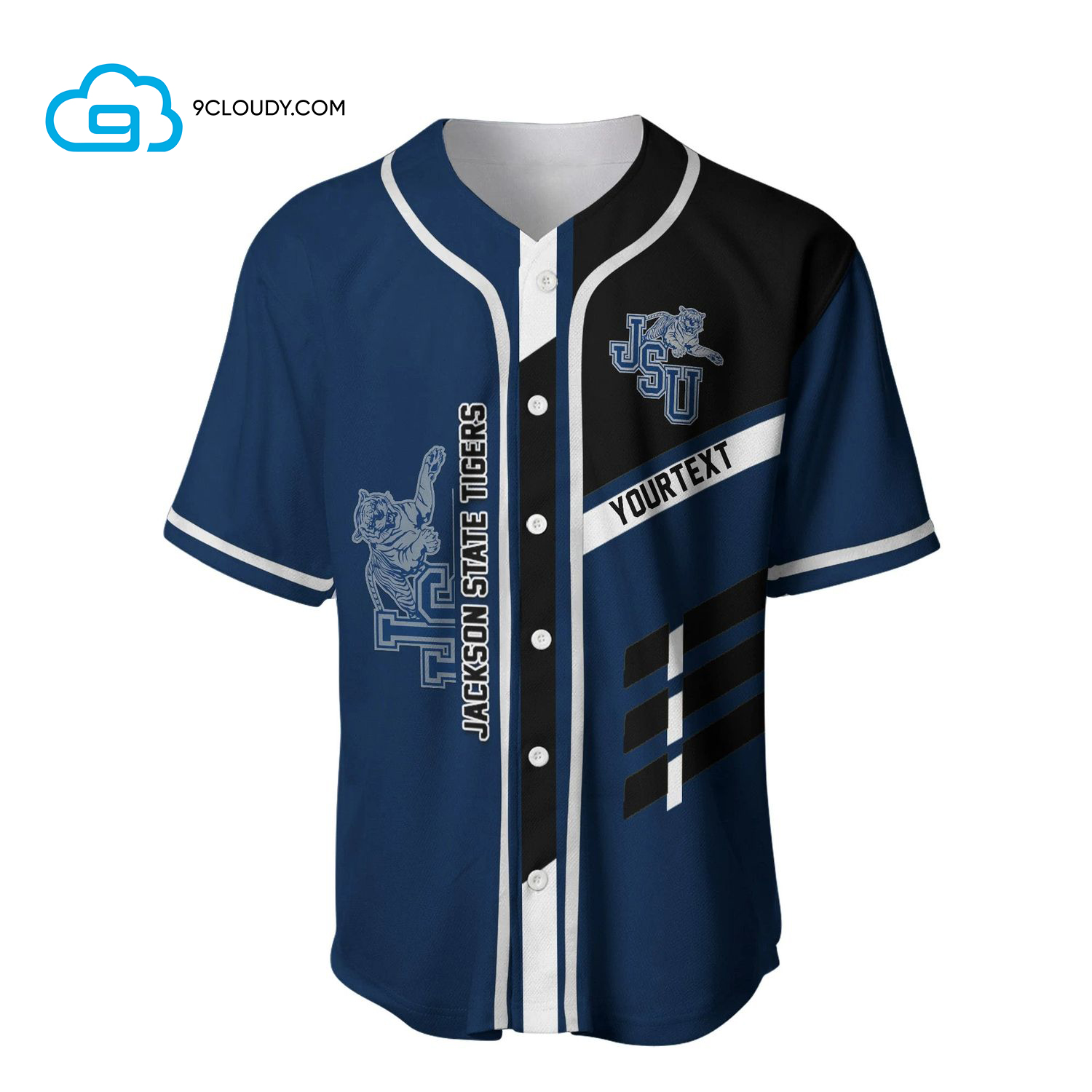 Jackson State Tigers Full Printing Baseball Jersey - Sport Style Text - NCAA