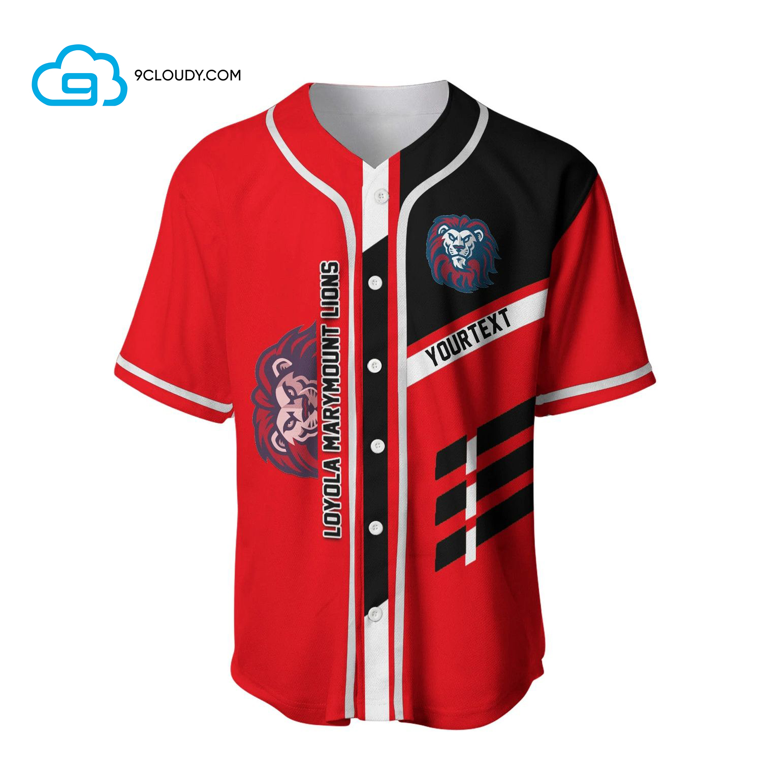 Loyola Marymount Lions Full Printing Baseball Jersey - Sport Style Text - NCAA