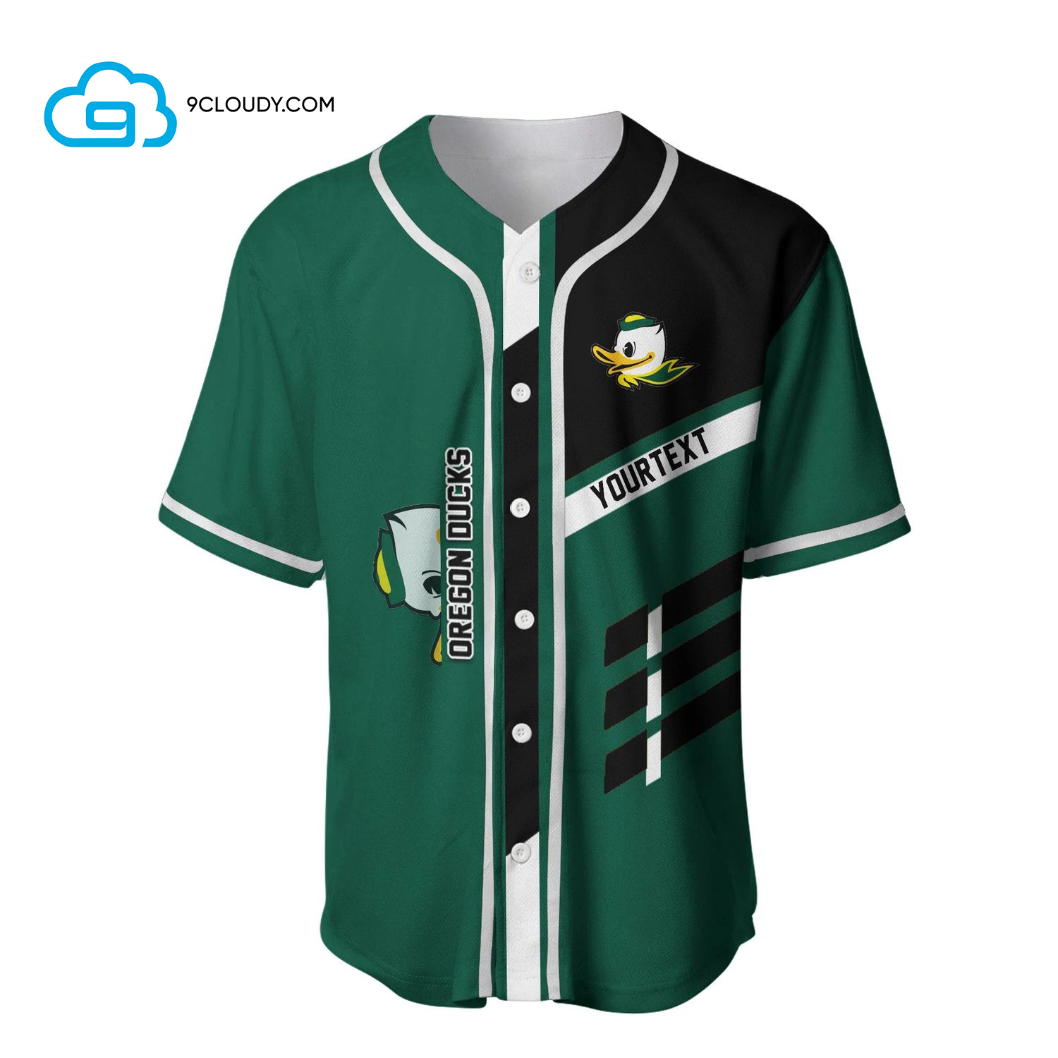 Oregon Ducks Full Printing Baseball Jersey - Sport Style Text - NCAA